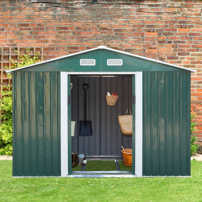 Jaxpety 7 ft. W x 6 ft. D Metal Storage Shed Wayfair